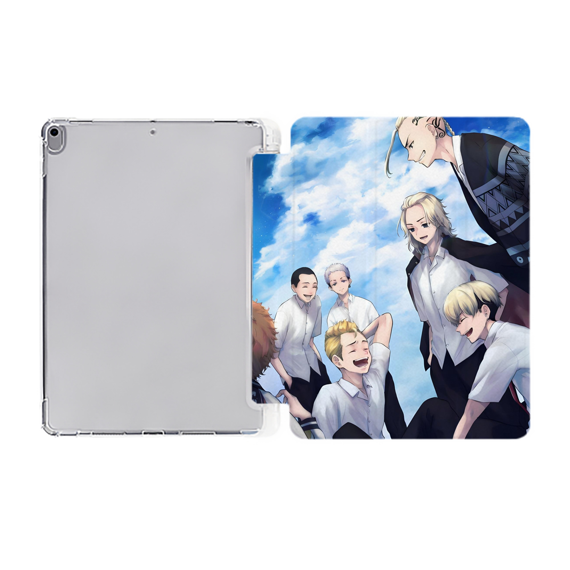 （画像用） 東京リベンジャーズ Tokyo Revengers IPad ケース ペン収納付き 三つ折りスタンド PUレザー×シリコン 対応機種9.5/10.5/10.9インチ